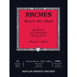 ARCHES OIL PAPER Cold Pressed 12 SHEETS 300G